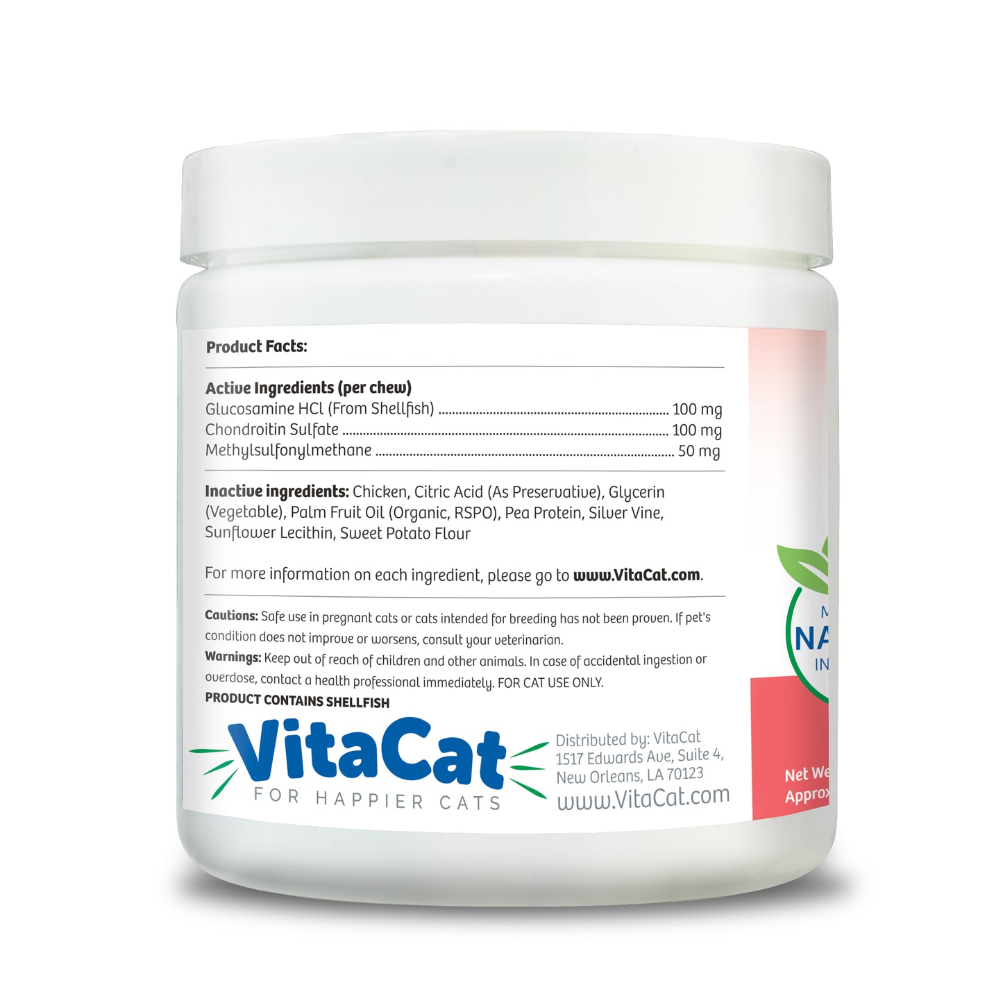active ingredients joint & mobility support cat chews
