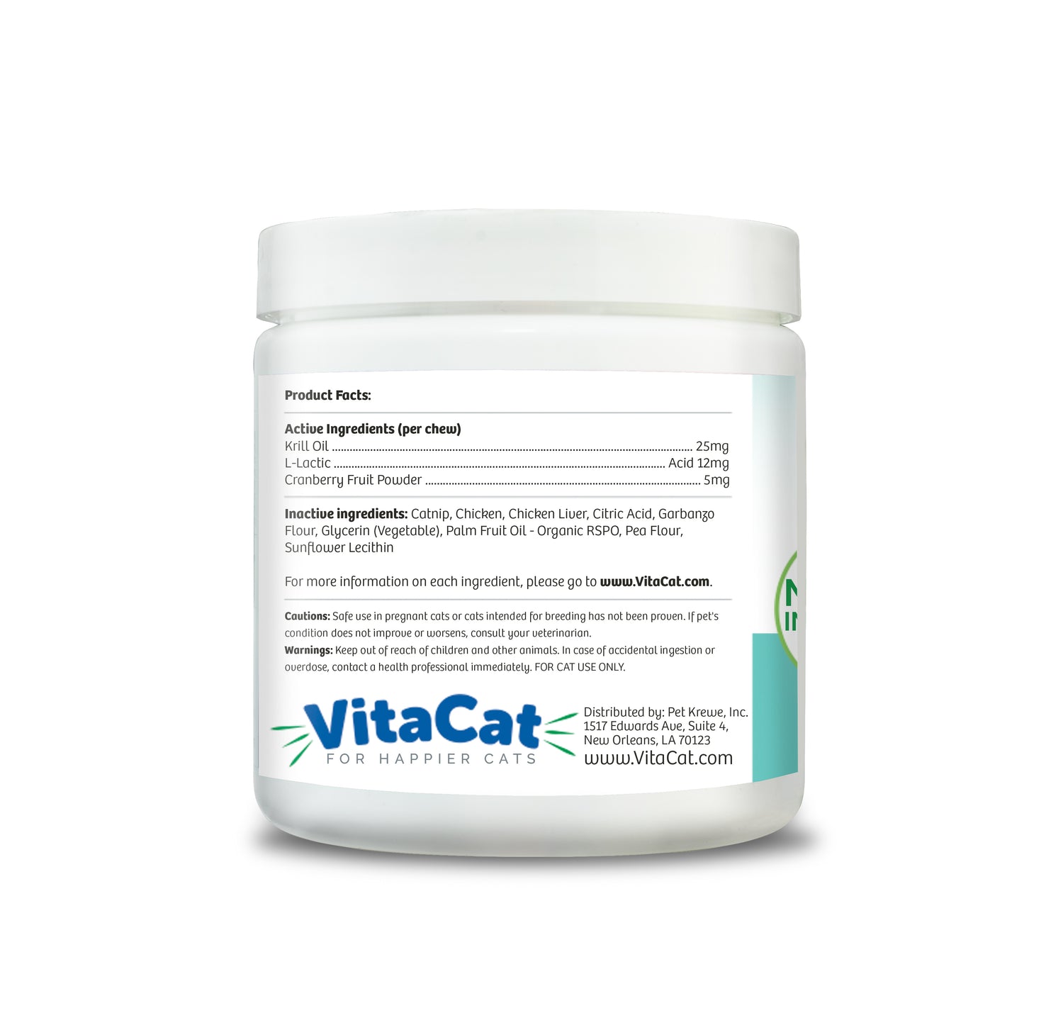 active ingredients natural supplement for cats soft chews