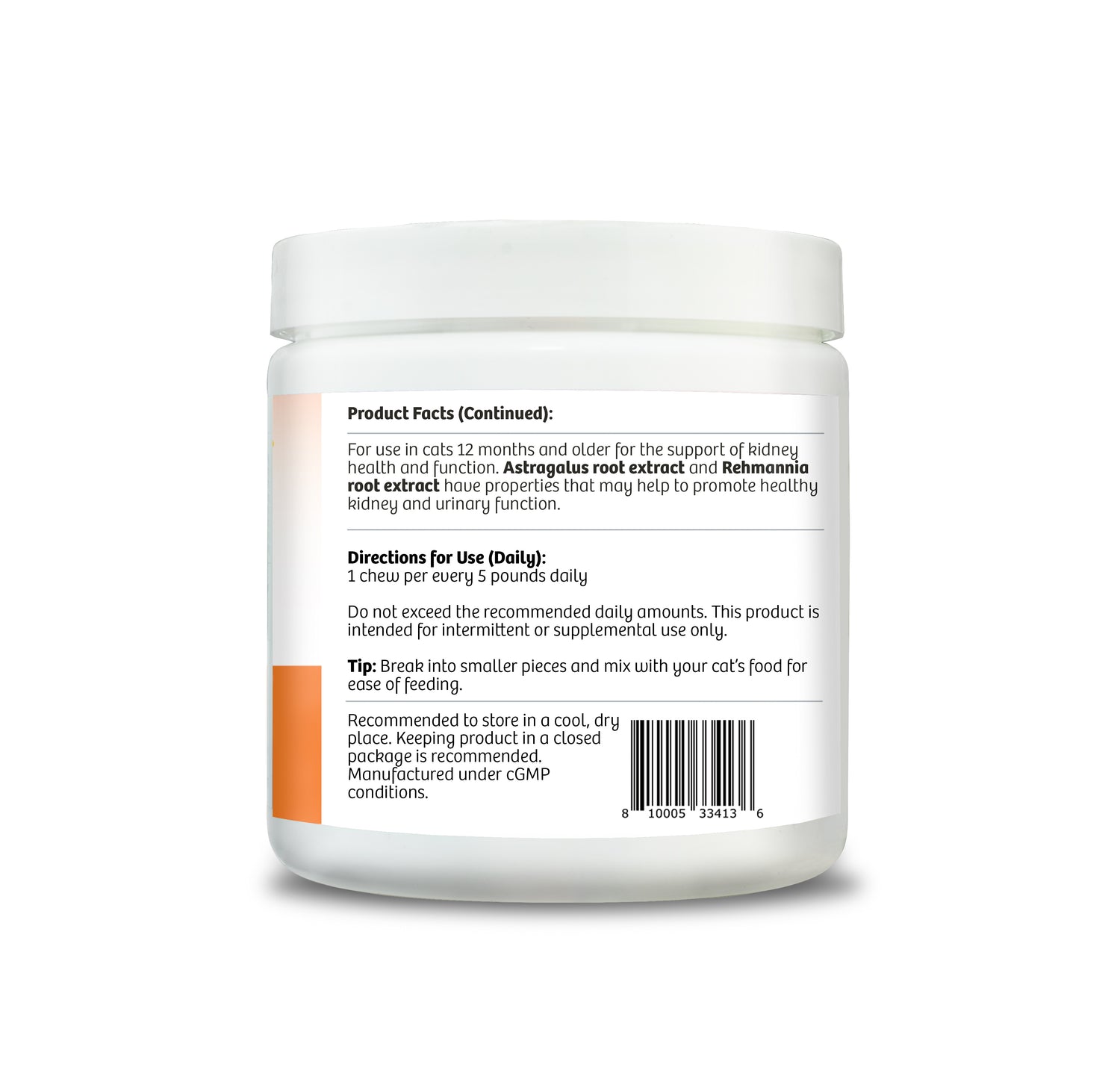 product facts natural supplement feline kidney health